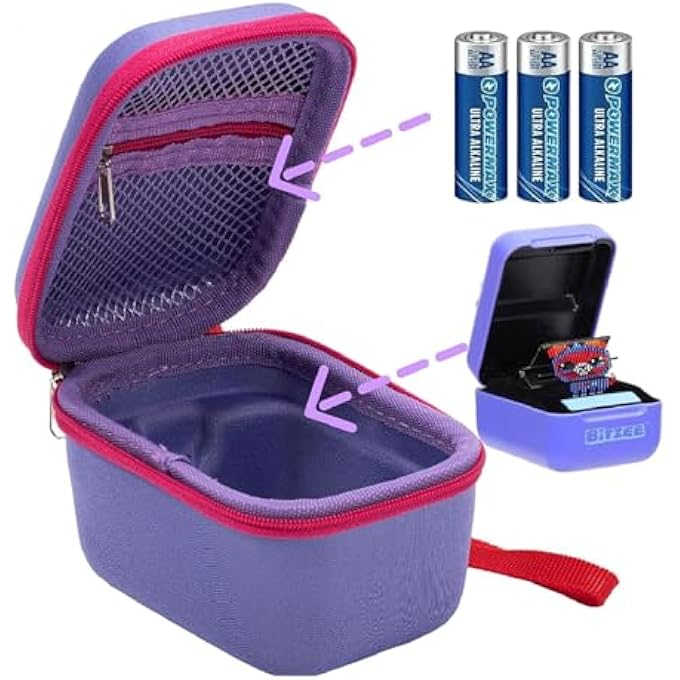 rayihni HARD TRAVEL CASE COVER FOR BITZEE, SHOCK RESISTANT CARRYING CASE FOR INTERACTIVE DIGITAL PET, DURABLE 3D ELECTRONICS PROTECTIVE BAG FOR KIDS TOYS, PORTABLE STORAGE CASE WITH HAND STRAP, LOVE DESIGN - Image 4